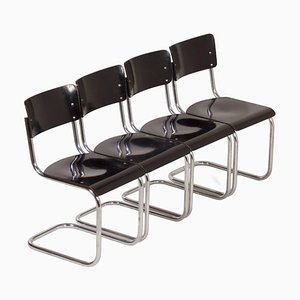 S43 Tubular Chairs by Mart Stam for Thonet, 1930s Set of 4
