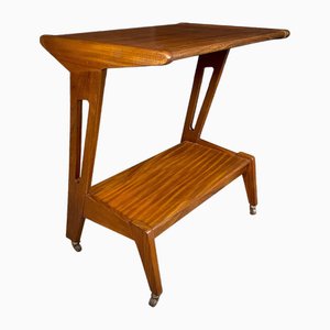 Mid-Century Side Table with Shelves