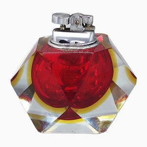 Table Lighter in Murano Sommerso Glass by Flavio Poli for Seguso, 1960s