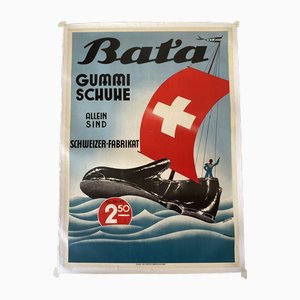 Póster de organización de zapatos Bata vintage, 1939