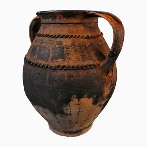 Large Brown Terracotta Vase