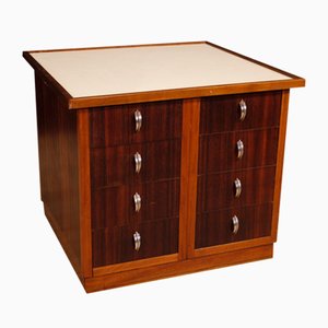 French Chest of Drawers in Beech and Mahogany, 1960