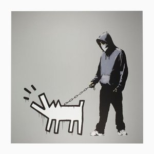 Banksy, Barking Dog (Gray), Lithograph