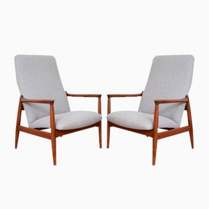 Mid-Century Polish Lounge Chairs by Edmund Homa, 1960s, Set of 2