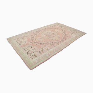 Modern Pink Pale Hand Knotted Rug