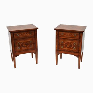 Louis XVI Bedside Tables with Inlays, 1990s, Set of 2