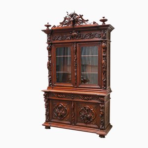 Mueble renacentista francés de roble tallado, 1870a