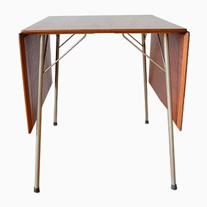 Tavolo da pranzo nr. 3601 pieghevole in teak di Arne Jacobsen per Fritz Hansen, Danimarca, anni '50