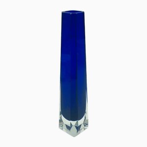 Sommerso Glass Vase from Veb Kunstglas, Germany, 1970s