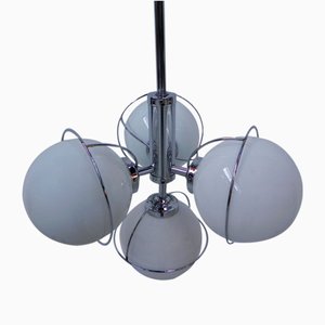 Vintage Space Age Hanging Lamp with Glass Balls, 1960s