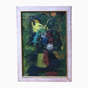 Gian Rodolfo D'accardi, Bouquet en Fleurs, Oil on Wood, Framed
