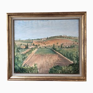 Giannino Marchig, Paesaggio di Romagna, óleo sobre lienzo, Enmarcado