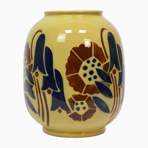 Art Deco Vase aus verzierter Keramik