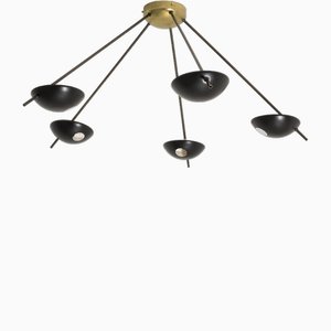 Penta Helios Collection Black Wall and Ceiling Lamp by Design for Macha