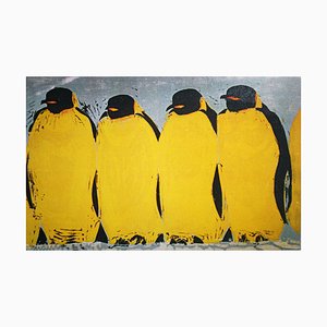 Sigrid Kiessling-Rossman, King Penguins, 2006, Impresión en madera