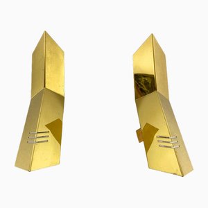 Modern Gold Wall Lamps, Germany, Set of 2