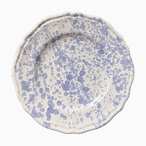 Medium Plate with Sky Blue Spots from Popolo