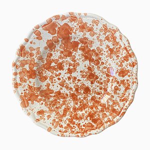 Medium Plate with Terracotta Spots from Popolo