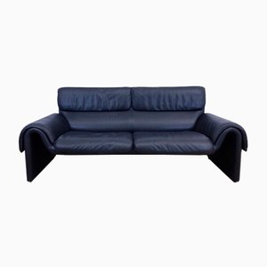 DS 2011 Two-Seater Sofa in Black Leather from de Sede