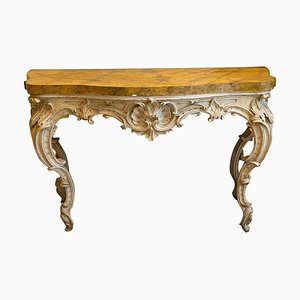 18th Century Italian White Painted Console Table, Rome, 1750s