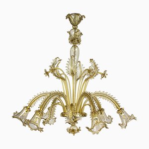 Lámpara de araña de Murano atribuida a Barovier & Toso, años 60