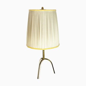 Lampe de Table Tripode Hollywood Regency en Laiton dans le style de Kalmar, Autriche, 1950s