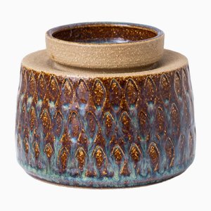 Søholm Vase with Blue-Brown Glaze Ceramic by Einar Johansen, 1960s