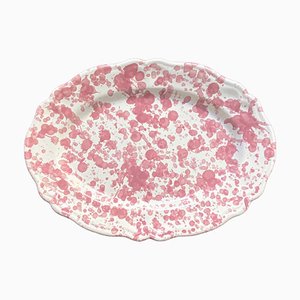 Oval Plate with Rose Dots from Popolo