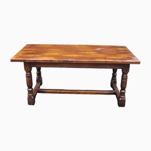 Oak Refectory Table with Stretchers, 1960s