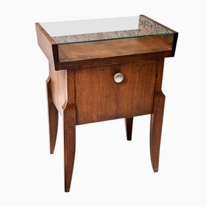 Walnut Bedside Table by André Sornay