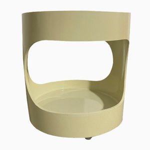 Tavolino Space Age con ripiano in vetro di Opal Möbel