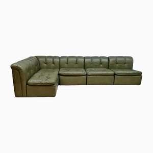 Modular Leather Sofa, 1960s, Set of 5