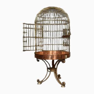 Dome-Shaped Bird Cage with Copper Bottom, 1890s