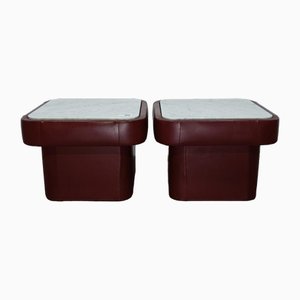 Ds 47 Side Tables in Leather from de Sede, 1970s, Set of 2