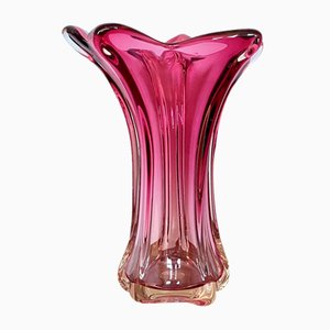 Large Pink Vase from Fratelli Toso, Chambord, 1940s