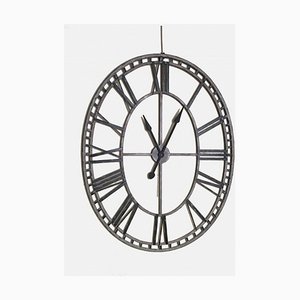 Mid-Century Oval Iron Clock