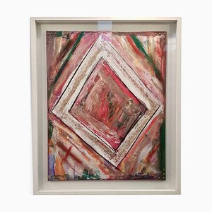 Johan Desimpele, Abstract Composition, 1990s, Oil on Canvas, Framed