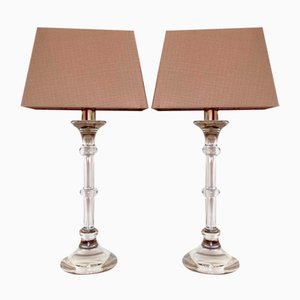 Tiffany Table Lamps by Ingo Mauro for Val Saint Lambert, 1960s, Set of 2