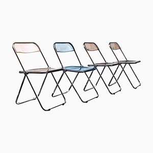 Plia Chairs by Piretti Giancarlo for Anonima Castelli, 1970s, Set of 2