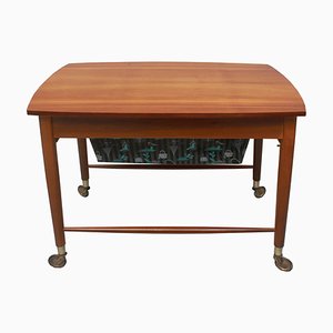 Vintage Sewing Table in Walnut, 1955