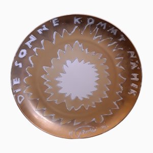 Wall Plate Artist Plate No. 4 by Otto Piene in Porcelain for Rosenthal, 1970s