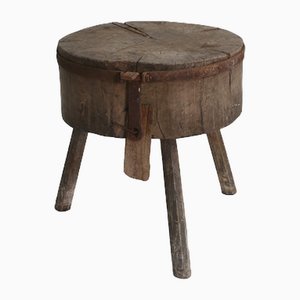 French Chopping Block Table, 1920s