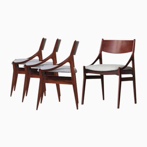 Dining Chairs by Vestervig Eriksen in Rosewood, Denmark, 1960s, Set of 4