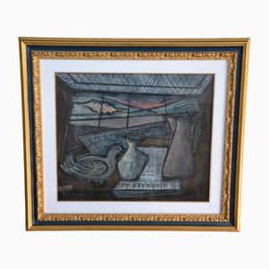 Pippo Oriani, Still Life, 20th Century, Encaustic, Framed