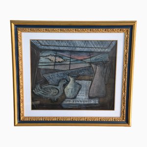 Pippo Oriani, Still Life, 20th Century, Encaustic, Framed