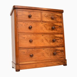 Antique Victorian Walnut Chest of Drawers, 1870s