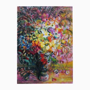 Uldis Krauze, Flowers in a Vase, 2010, Oil on Cardboard