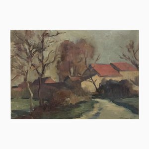 Charles Émile Moïse, Hornung Paysage de Campagne, 1929, Huile sur Toile, Encadrée