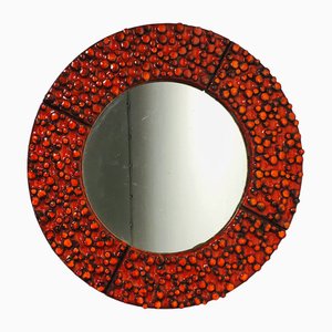 Ceramic Mirror by Oswald Tieberghien, 1950s