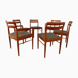 Danish Teak Dining Armchairs & Chairs by H. W. Klein for Bramin, 1960s, Set of 6